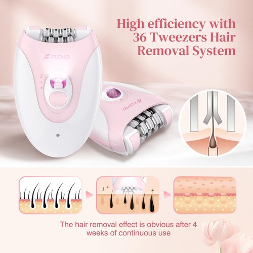 Epilator,Epilator for Women,Facial Hair Removal for Women Rechargeable,2 Speeds Hair Removal Device with 36 Tweezers,Hair Removal Device Legs/Face/Bikini/Arms,Epilator for face Smooth Skin