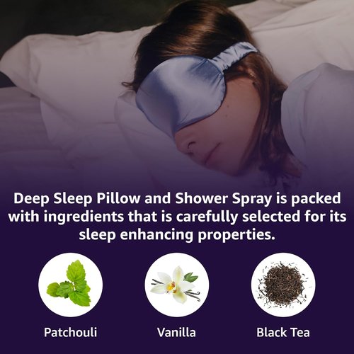 Skiennix Deep Sleep Pillow Spray - Natural Aromatherapy Mist for Relaxation & Stress Relief | Patchouli, Black Tea, Vanilla