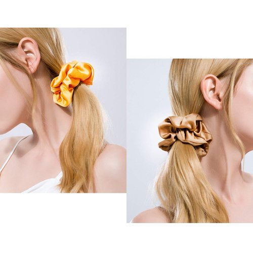 Skiennix Hair Silk Scrunchies - 40 Pcs Satin Elastic Hair Ties in Assorted Colors for Women & Girls