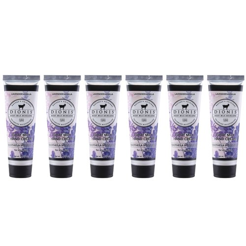 Dionis Goat Milk Hand Cream Lavender Vanilla 1oz (Pack of 6)