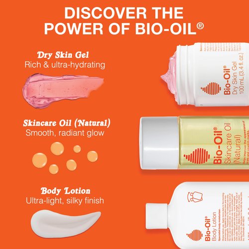 Bio-Oil Natural Skincare Oil Serum, Face and Body Moisturizer with Chamomile, Rosehip, and Lavender Oil, for Scars, Stretch Marks, Sensitive Skin, All Skin Types, 0.85 Oz, Pack of 3