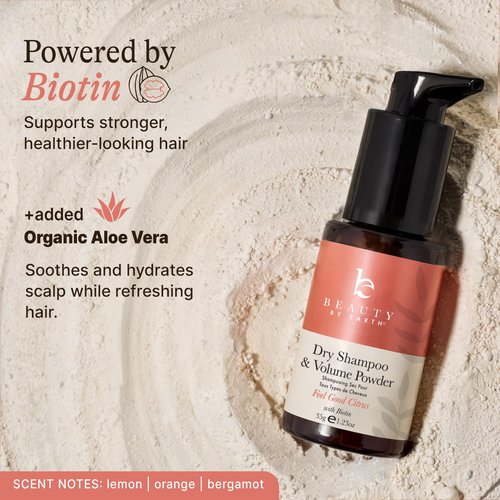 Beauty by Earth Non-Aerosol Dry Shampoo Powder - Volumizing, Non-Toxic Formula with Biotin | Made in USA
