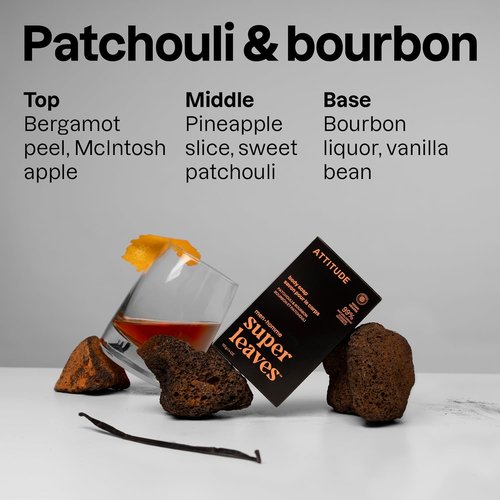 ATTITUDE Bar Soap | Natural Body Wash for Men with Avocado Oil | EWG Verified, Patchouli & Bourbon, 4 Oz
