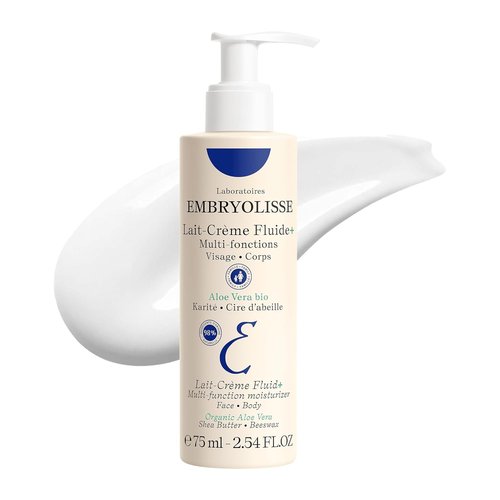 Embryolisse Lait-Crème Fluid+ Face & Body Cream - Multi-Use Lightweight Moisturizer with Shea Butter & Aloe Vera for All Skin Types