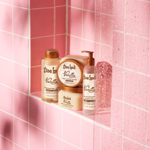 Tree Hut Vanilla Foaming Gel Wash, Moisturizing & Hydrating Body Wash with Shea Butter, Gently Cleanses for Soft, Fresh & Radiant Skin, 18 fl oz