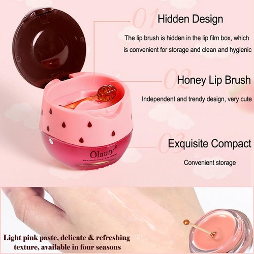 6 PCS Bee Lip Balm Honey Pot,Valentines Day Gifts,Birthday Gifts for Women Girls,Honey Lip Balm Lip Mask,Propolis Moisturizing Lip Sleeping Mask,Hydrating Prevention Dry and Cracked Lip