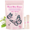 AUPERWEL 2lbs Wax Beads, Hard Wax Beads Includes 20 Sticks for Hair Removal and Sensitive Skin, Large Hard Wax for Brazilian, Bikini, Armpits, Face & Body Waxing,Jasmine