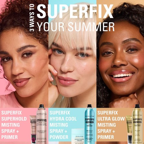 Revolution Beauty London Superfix Misting Makeup Setting Spray - Ultra Matte, Long-Lasting, 5 fl oz