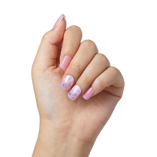 KISS imPRESS Press-On Nails - Dream It Up Design, Light Pink, Short Squoval Shape | 30 Nails & Accessories Included