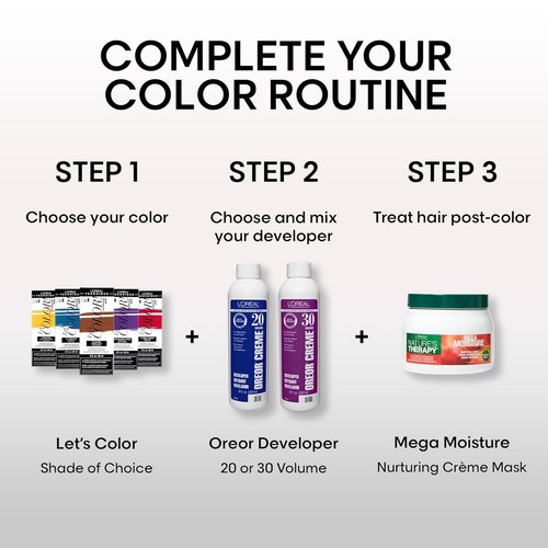 L'Oréal Technique Let's Color! Permanent Hair Color - Multi-Dimensional Conditioning Gel, Smooth Application