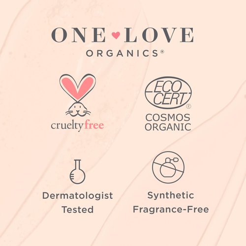 One Love Organics Botanical A Facial Cleanser – Gentle AHA BHA Exfoliating Gel Cleanser for Smoother, Clearer Skin, Certified Organic & Cruelty Free 4oz