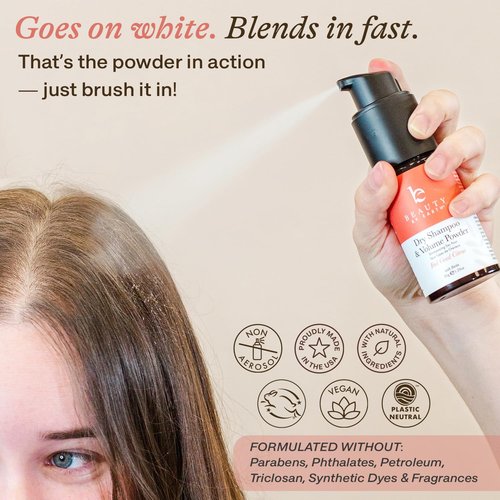 Beauty by Earth Non-Aerosol Dry Shampoo Powder - Volumizing, Non-Toxic Formula with Biotin | Made in USA