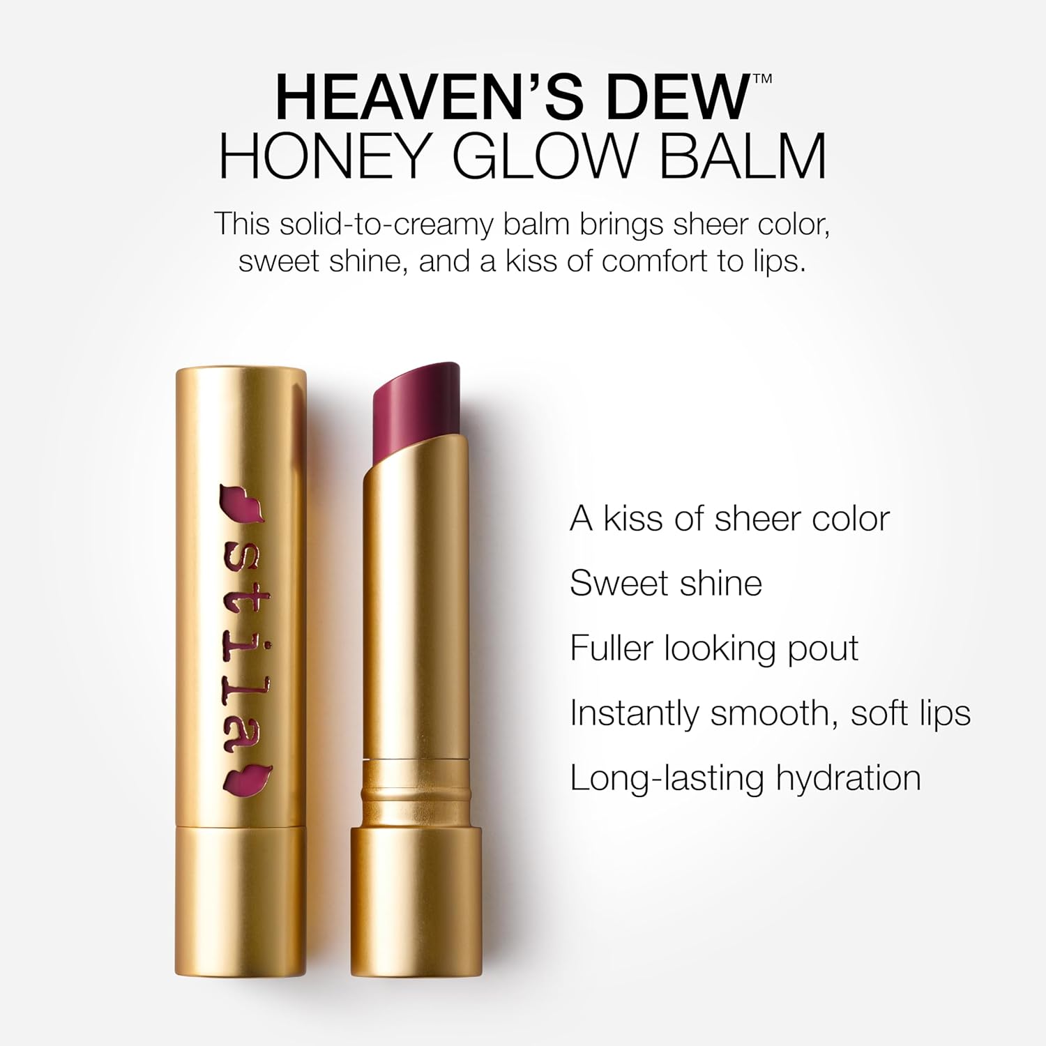 Stila Heaven’s Dew Honey Glow Balm - Hydrating Tinted Lip Balm with Honey Extract & Maracuja Oil | Nourishing Lip Care
