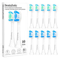 DentaZotic Gum Care Replacement Heads for Philips Sonicare, Electric Toothbrush Replacement Heads for Adults, Soft Bristles, White 10 Pack