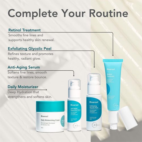 Riversol Dark Circle & Puffy Eye Cream Multi-Peptide Formula with Matrixyl | Reduces Wrinkles | Sensitive Skin Safe | Fragrance Free | Dermatologist-Developed | 4 Month Supply |