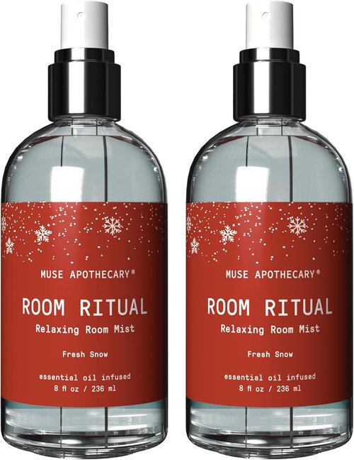 Muse Apothecary Room Ritual - Aromatic Room Spray with Essential Oils | 8 oz Fresh Snow, 2 Pack