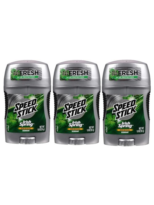 Speed Stick Irish Spring Original, 1.8 Oz Deodorant Sticks (Pack Of 3)