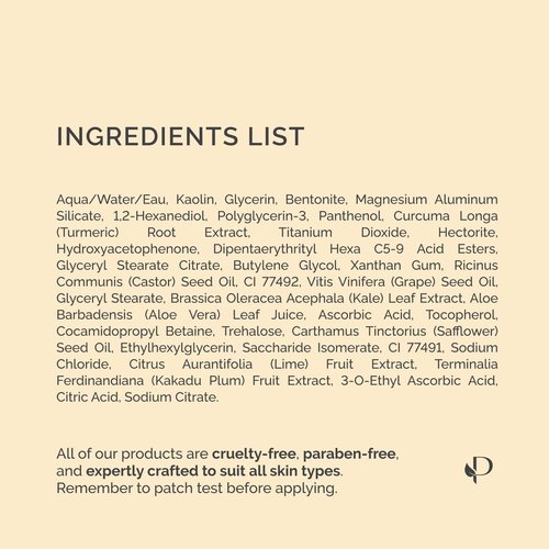 PLANTIFIQUE Korean Turmeric Clay Mask with Vitamin C for Face & Body – Targets Dark Spots, Refines Pores & Hydrates – Mascarilla de Arcilla – Includes Spatula – 110g / 3.88 oz