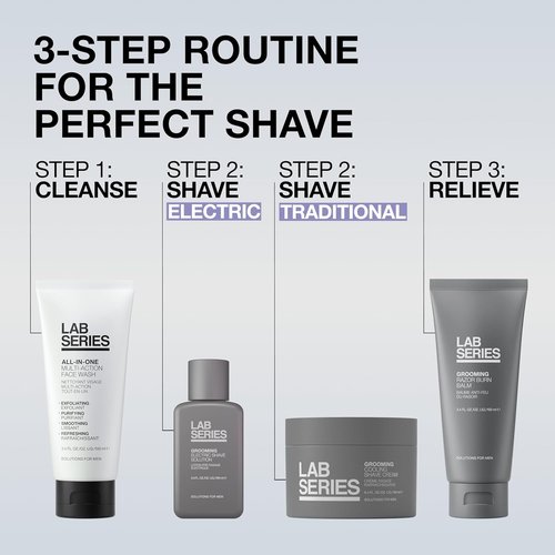 Lab Series Men's Grooming Pre-Electric Shave Solution - Cools & Refreshes Skin - 3.4 Fl Oz