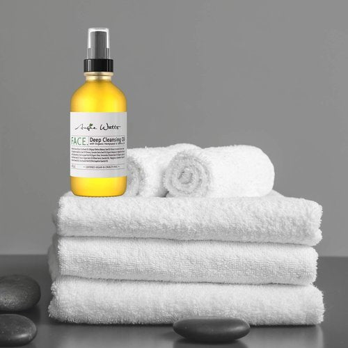 Angie Watts FACE. Deep Cleansing Oil, 4oz - All Natural and Organic Ingredients | 100% Vegan | Soap-free | With Organic Hempseed and Tamanu Oil