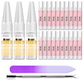 Dr.nail Super Strong Nail Glue for Acrylic Nails, 20Pcs Nail Glues for Press On Nails Tips with 3Pcs Glue Removers, Quick Drying Long Lasting, No UV Light Needed