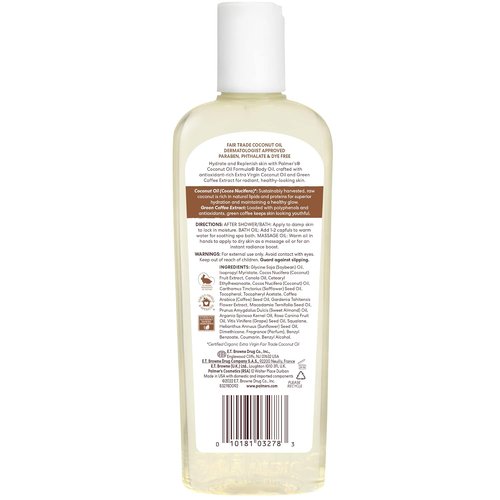 Palmer's Coconut Oil Formula Body Oil - Moisturizing Bath Oil with Green Coffee Extract | 8.5 Ounces