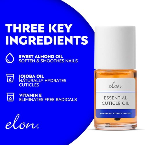 Elon Essentials Kit for Healthy Nails - Nail Conditioner, Cuticle Oil & File Set for Daily Strengthening