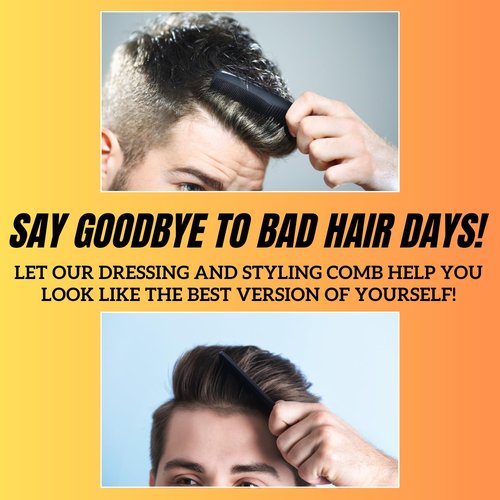 G.B.S Pocket Comb 12 Pack – Black Coarse/Fine & All Fine Hair Combs – Durable Plastic Pocket Size Barber Comb for Men & Women – Great for Styling, Travel & Everyday Use