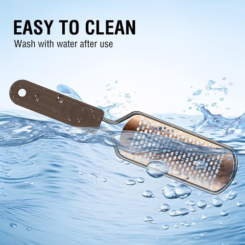 OUKEYA Foot Rasp and Foot File – Premium Stainless Steel Callus Remover Tool for Pedicure, Safely Removes Dead Skin, Smooths Rough Heels, Works on Wet & Dry Feet