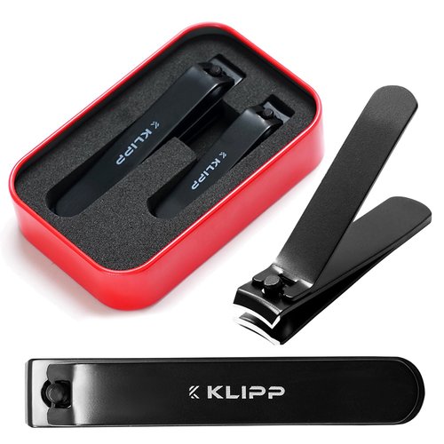 Nail Clipper Set for Men & Women – Stainless Steel Fingernail Clipper & Toe Nail Clippers with Curved & Straight Blades Toe Professional Nail Cutter Kit with Tin Case for Gift & Travel