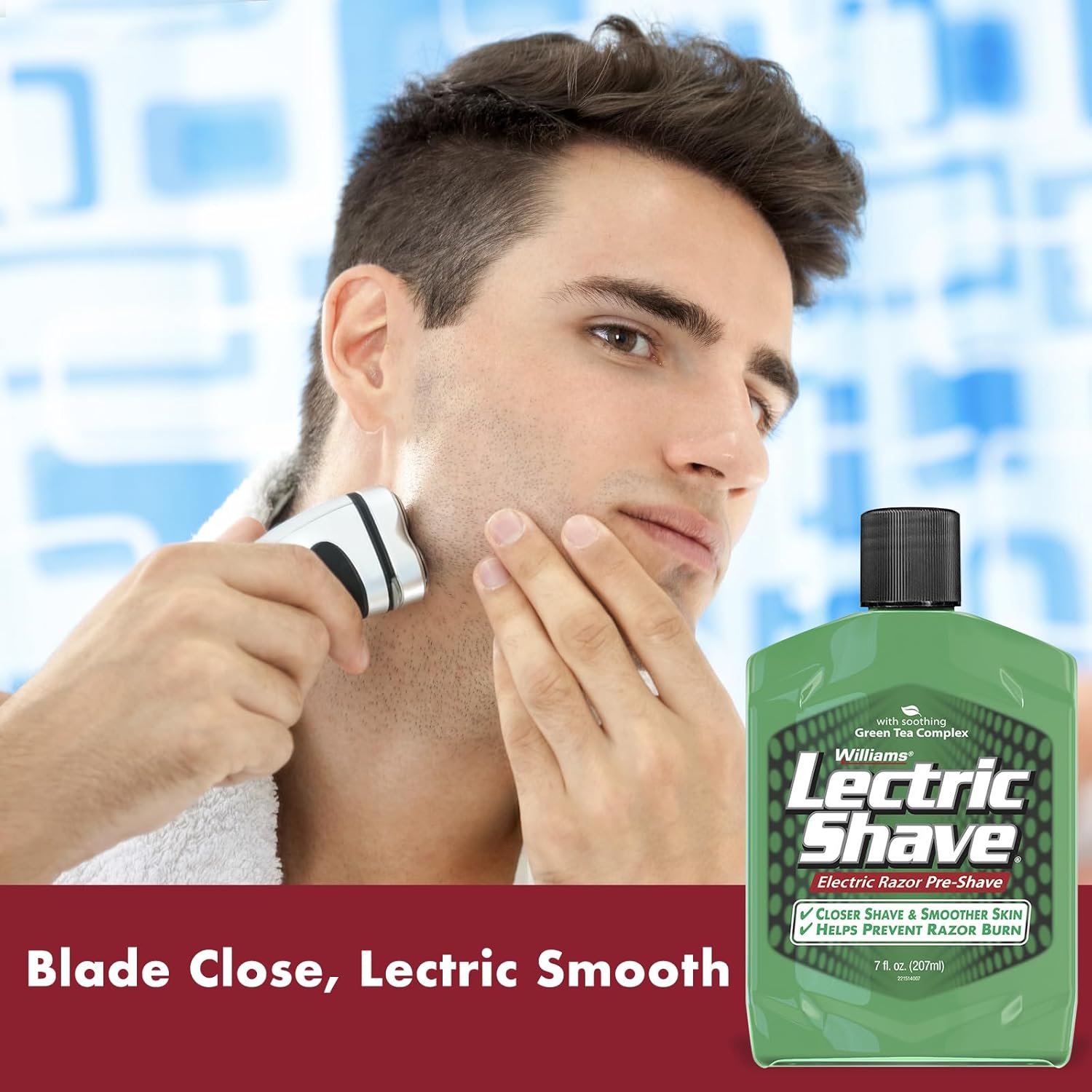 Williams Lectric Shave Electric Razor Pre-Shave Lotion - 7 Ounce for Smooth Shaving