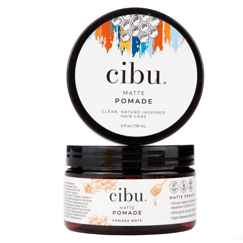 CIBU Matte Pomade - Long Lasting Hold Hair Pomade for Men & Women - Beeswax Firm Grip - 4oz