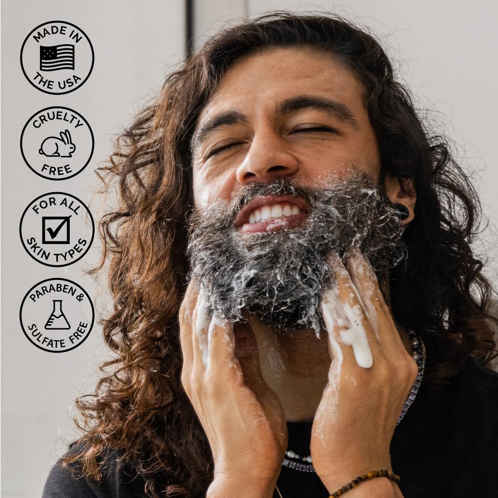 ZEUS Beard Wash Set for Men, Shampoo & Conditioner Duo with Green Tea & Essential Oils, Hydrates, Softens & Strengthens Beard Hair (Made in USA) Vanilla Rum