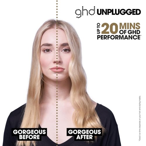 GHD Unplugged Styler - Cordless Flat Iron Hair Straightener | Professional Travel Iron with Heat-Resistant Case, USB-C Charging