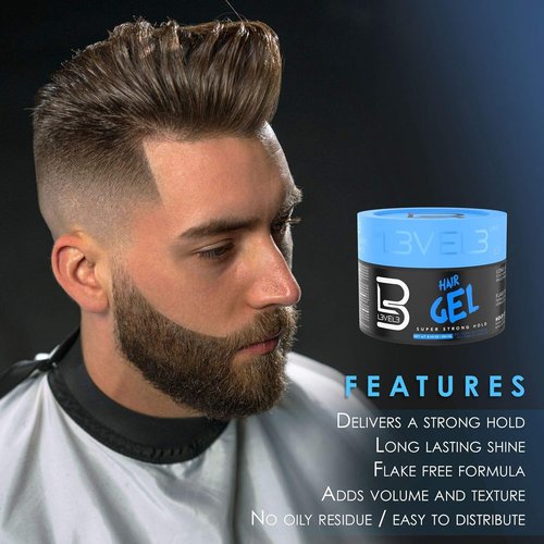 L3 Hair Gel - Super Strong Hold & Flake-Free Formula - Long-Lasting Shine for Men & Women
