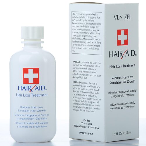 REXSOL Hair Aid Hair Loss Treatment | Stimulates Hair Growth | With pure Vitamin C & E | Yeast Cell Derivatives | Ginseng, Rosemary, Burdock & Ginkgo Biloba Extract. (150 ml / 5 fl oz)
