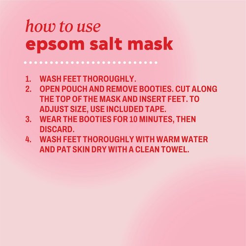 Onyx Professional Epsom Salt Foot Mask, 6 Pairs - Made with Epsom Salt and Chamomile, Helps Fight Swelling and Soreness, Relax Tired Feet, Easy-to-use Booties, One Size Fits All