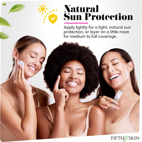 Fifth & Skin: Better’n Ur Skin Liquid Foundation (PORCELAIN) - Natural, Organic, Vegan, Cruelty-Free - Gluten-Free Beauty with Buildable Coverage and Palm-Free Luxury - 1 oz