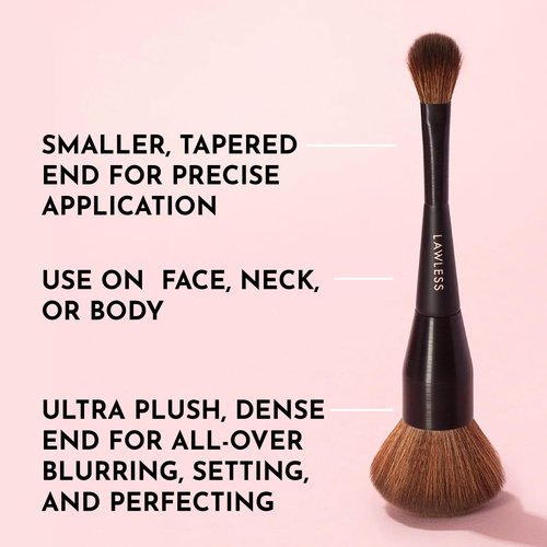 LAWLESS Women's Dual Ended Powder Brush, 1 Count