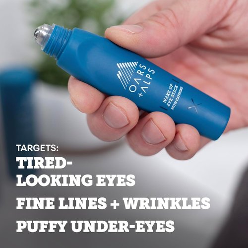 Oars + Alps Under Eye Roller - Caffeine & Aloe Vera Infused Eye Depuffer, 0.5 Oz | Reduces Fine Lines & Refreshes Skin