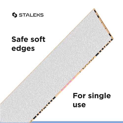 Staleks Pro Disposable White Abrasive Tape papmAm Expert – 180 Grit – 7m Roll in Plastic Case – Glueless Replaceable Abrasive – Professional Nail Shaping – Manicure & Pedicure