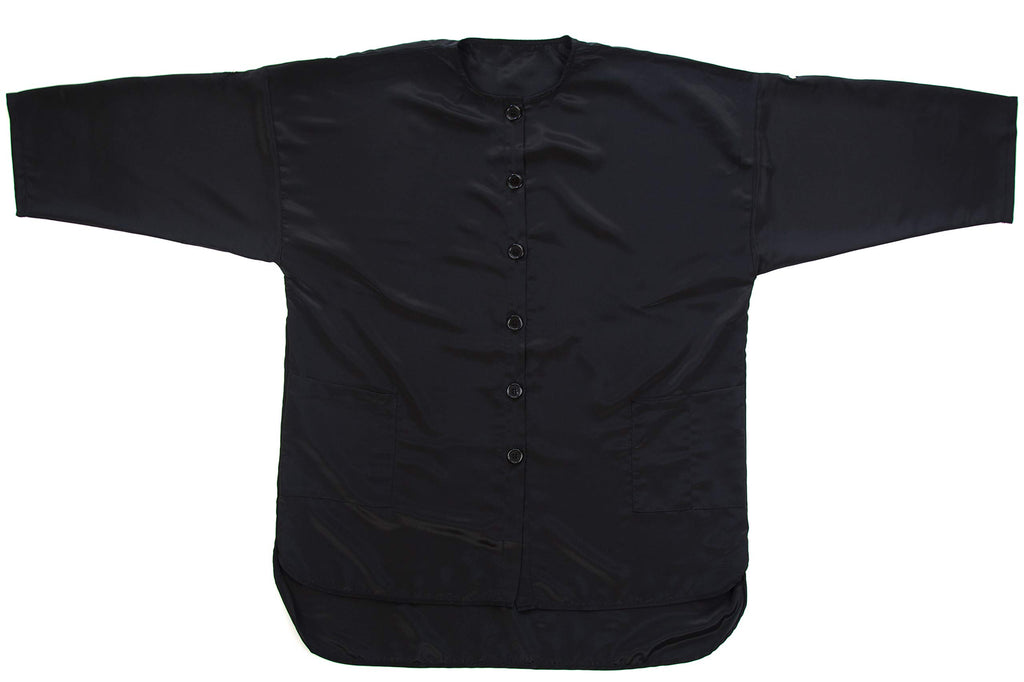 X-Large Plus Size Hair Stylist Tunic - Salon Smock with Roll Sleeves & Pockets - Esthetician Jacket (X-Large)