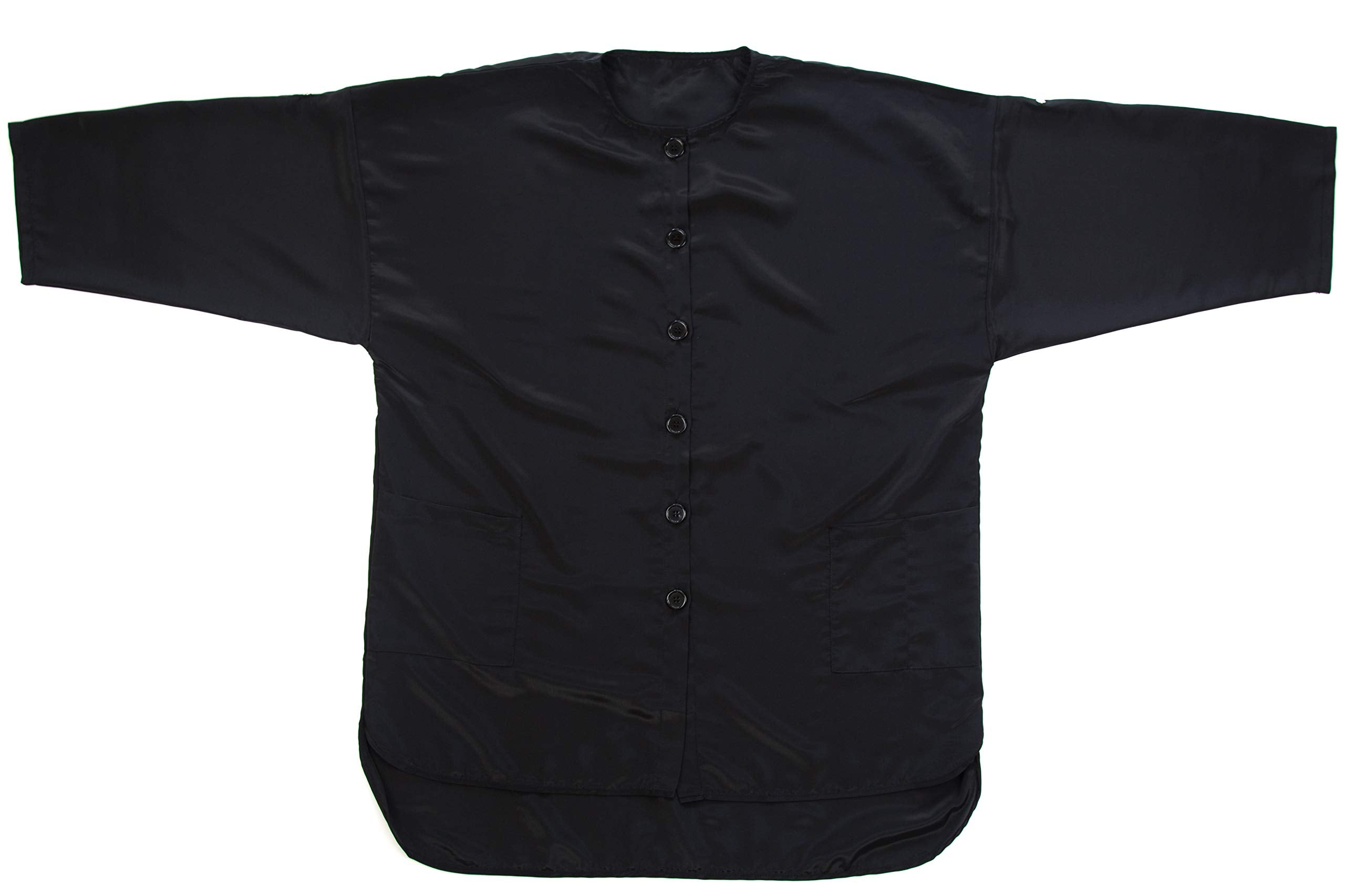 X-Large Plus Size Hair Stylist Tunic - Salon Smock with Roll Sleeves & Pockets - Esthetician Jacket (X-Large)