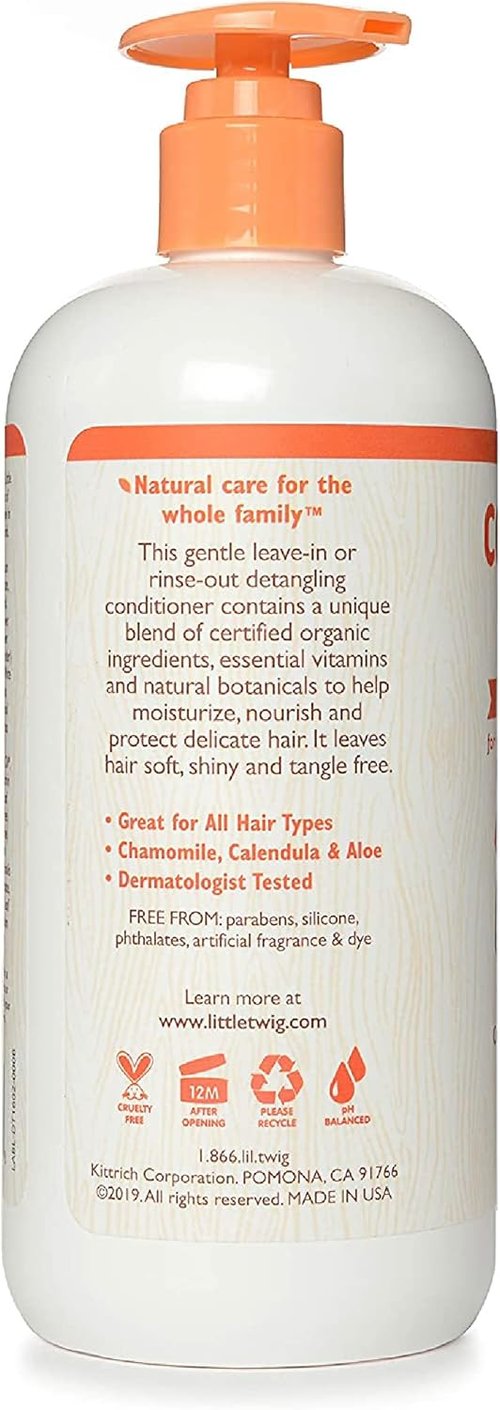 Little Twig Detangling Conditioner - Natural Plant-Derived Formula with Essential Oils | Tangerine, 17 fl oz