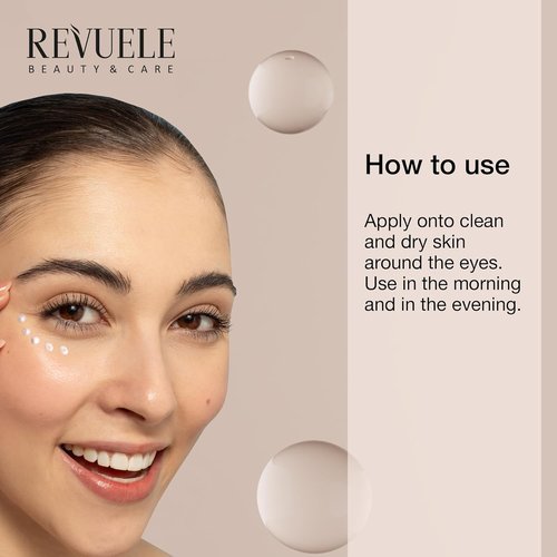REVUELE Brightening Gel for Dark Circles - Hydrating & Smoothing Under-Eye Cream, 15 ml