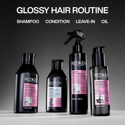 Redken Acidic Color Gloss Leave-In Treatment Spray - Heat Protection for Color-Treated Hair, Adds Shine
