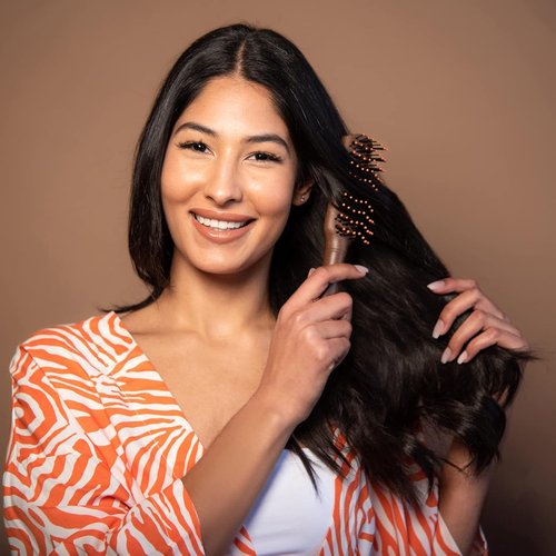 Coconut Oil Infused Vent Brush - Ideal for Blow-Drying, Styling & Curling | All Hair Types