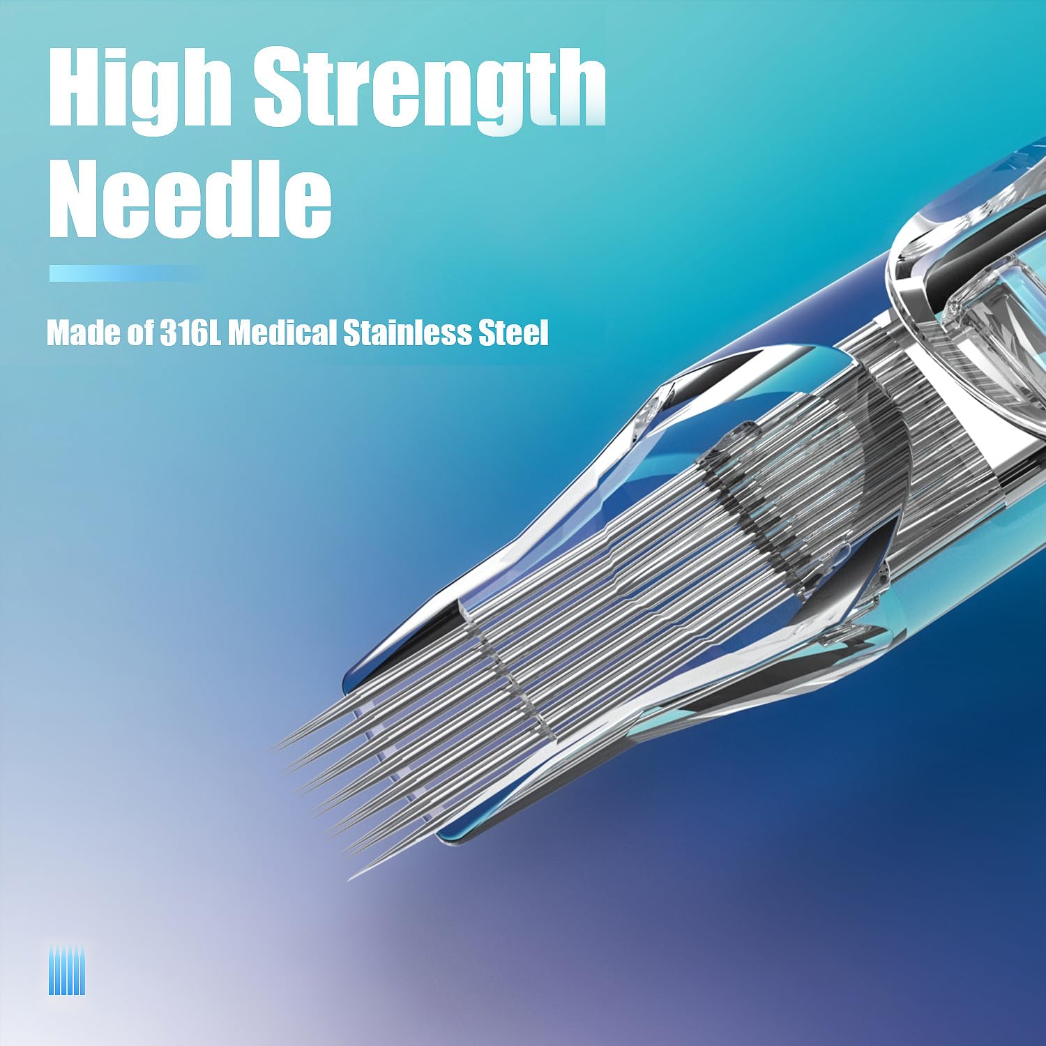 YILONG Assorted Tattoo Needles Cartridge - 50pcs Mixed Size Round Liner Shader Magnum - 5 Pcs each of 3RL，5RL，7RL，9RL，5RS，7RS，9RS，9RM，11RM，7M1 Disposable Membrane Tattoo Needles for Tattoo Gun Machine