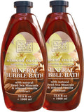 Dead Sea Collection Bubble Bath with Almond Vanilla for Women and Men - Sweet Almond Oil and Dead Sea Salt - Nourishing and Moisturizing Skin - Pack of 2 (67.6 fl.oz)