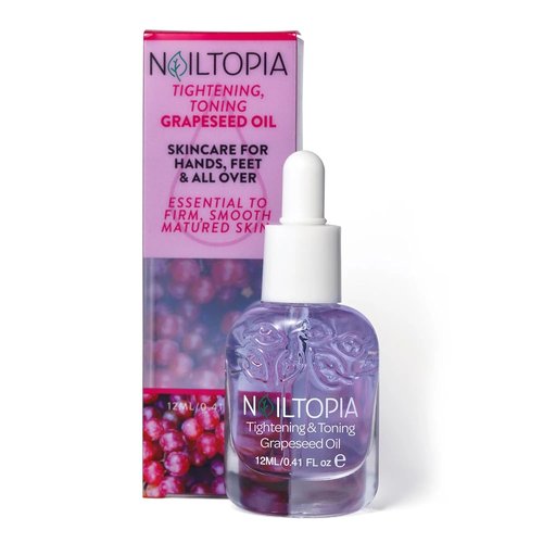 Nailtopia Grape Oil - Hydrating Cuticle Oil for Brightening & Tightening - Bio-Sourced Nail Care - 0.41 oz